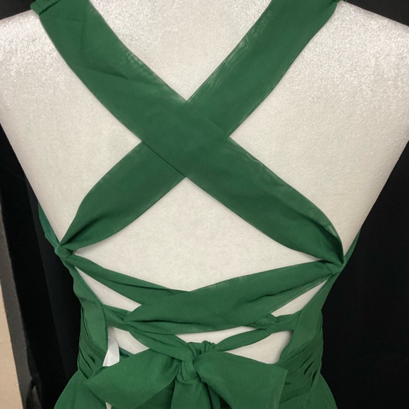 Elegant Green Dress NWT Corset back PTP 16 - Picture 7 of 8